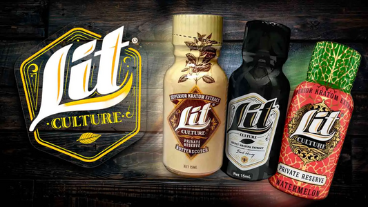 Lit Culture Kratom Extract Shots Butterscotch, Watermelon and Black Honey Kratom Extract Shot 15ml