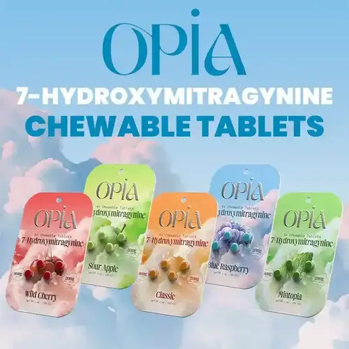 OPiA 7-Hydroxymitragynine Chewable Tablets 4ct I Display Box of 10