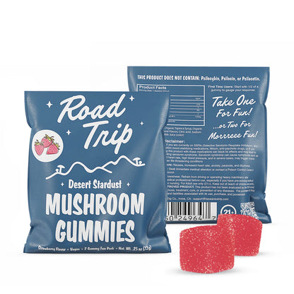 Road Trip Desert Stardust Magic Mushroom Gummies - Strawberry - Display Box of 10