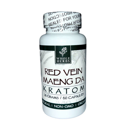 Whole Herbs Kratom Capsules – Red Vein Maeng Da