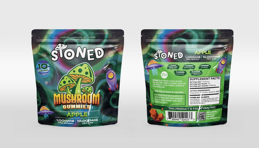 Stoned Mushroom Amanita Muscaria Gummies I 10000MG - (Display of 5)