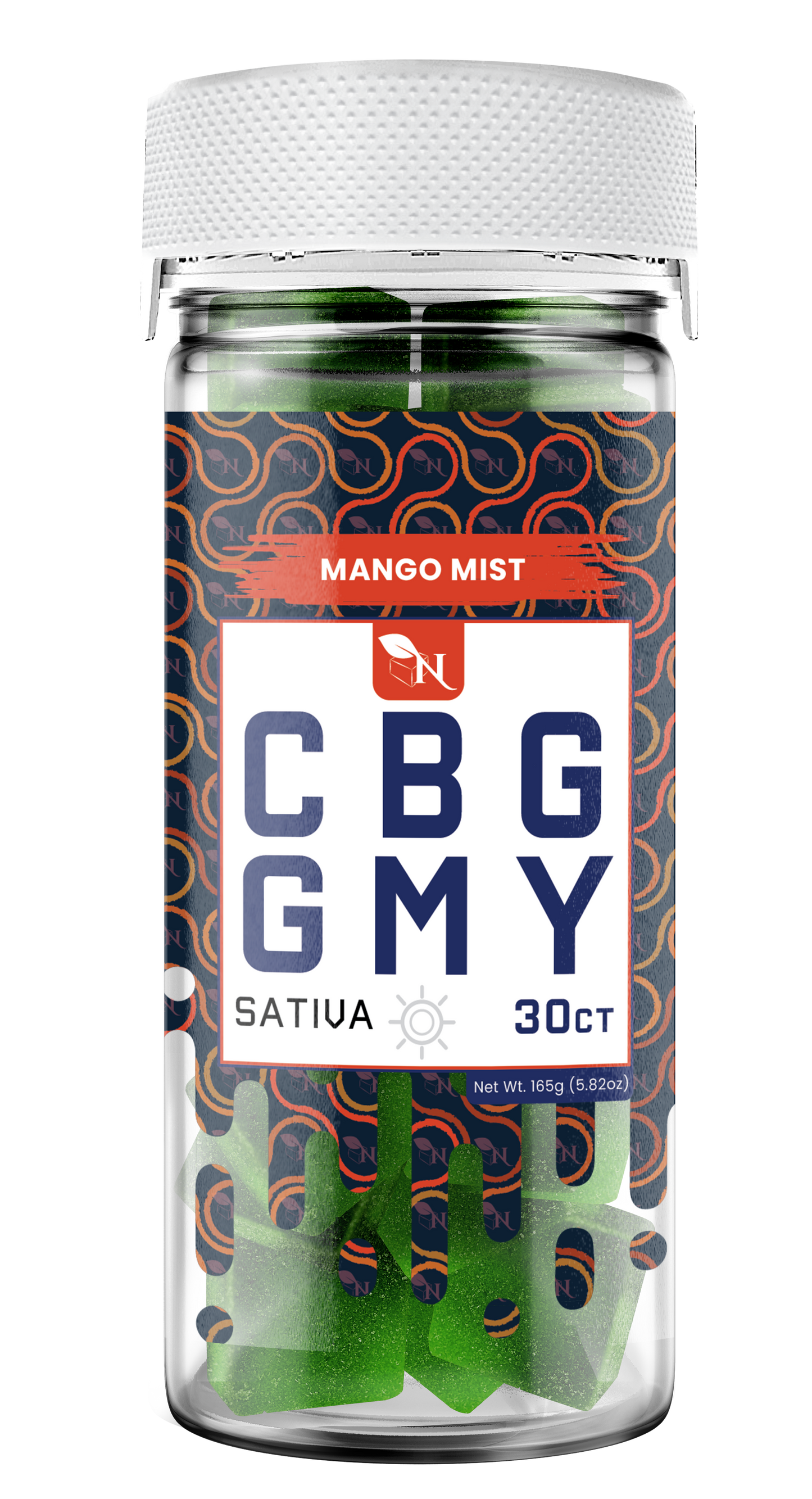 AGFN CBG GMY CBG SATIVA Gummies I 1500MG/30ct/Jar