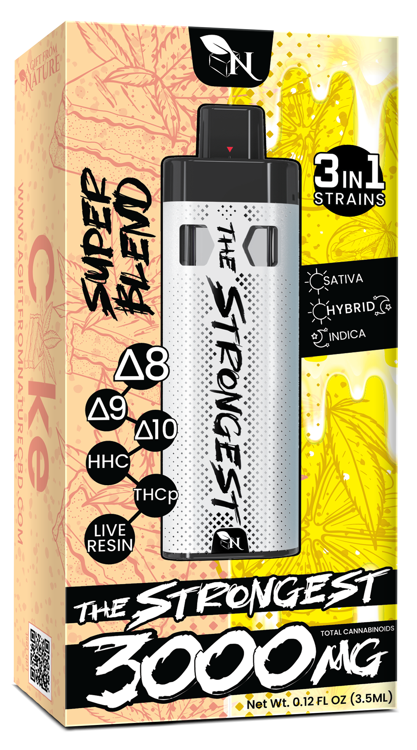 AGFN - The Strongest Super Blend THC 3ML Disposable I (Display of 5)