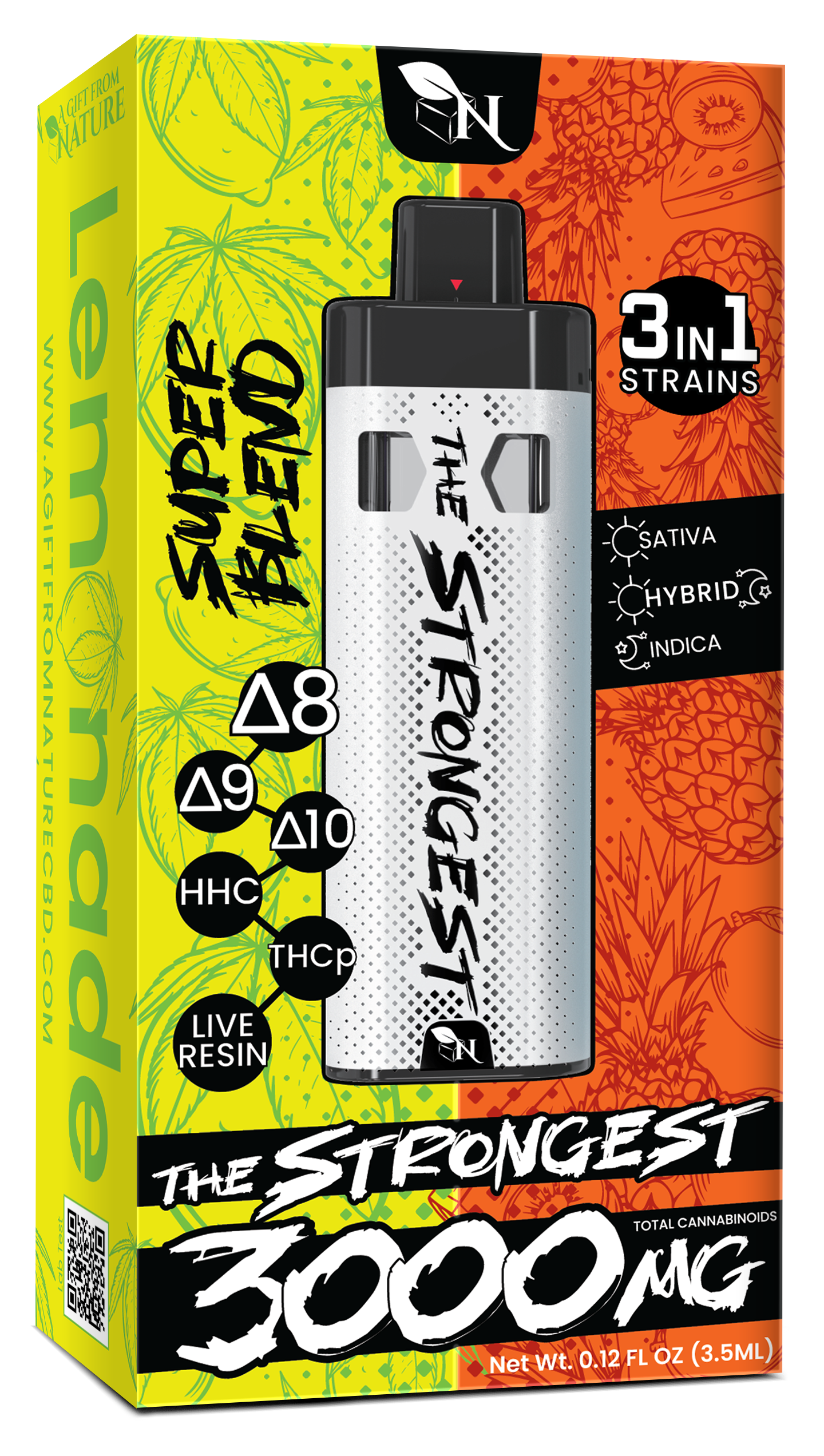 AGFN - The Strongest Super Blend THC 3ML Disposable I (Display of 5)