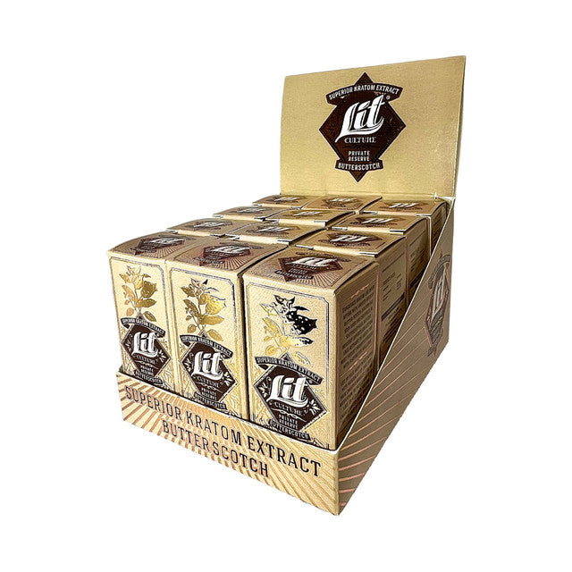 Lit Culture Kratom Extract Shot 15ml - Butterscotch - Box of 12