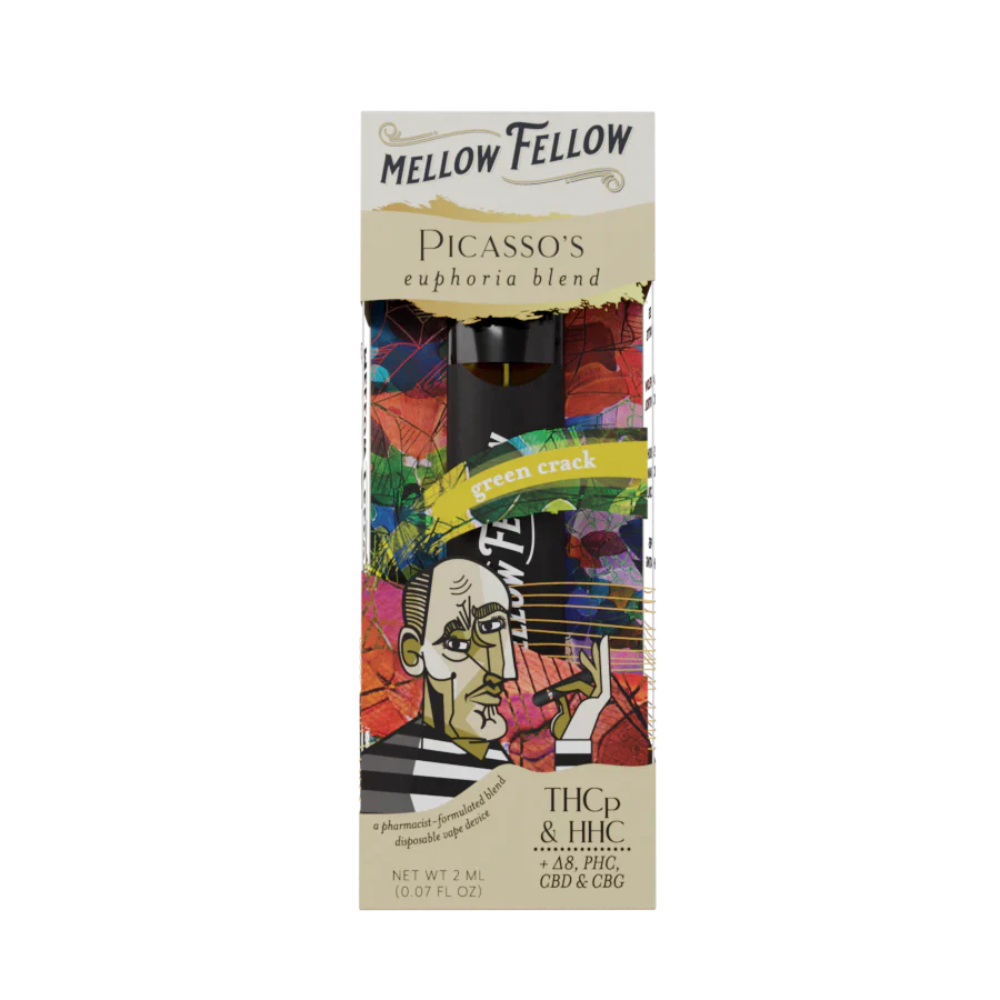 Mellow Fellow Picasso's Euphoria Blend Green Crack 2ml Disposable - 6 CT