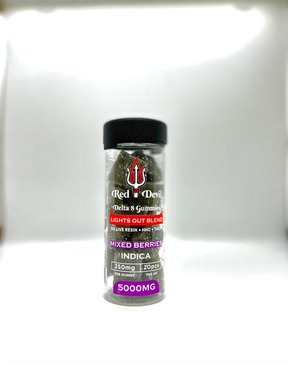 Red Devil Light Out Blend THC Gummies I 5000MG