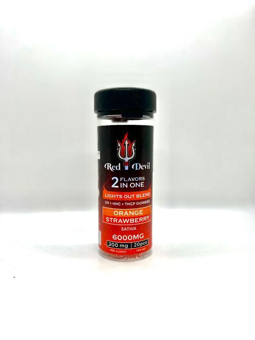 Red Devil Light Out Blend THC DUAL Gummies I 6000MG