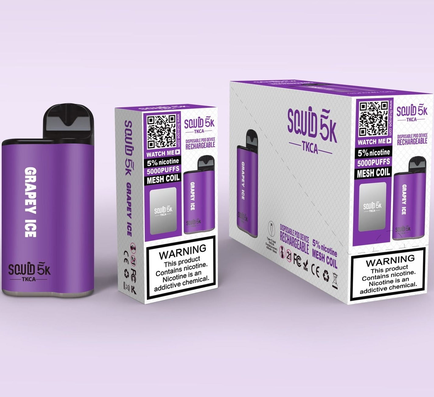 TKCA-SQUID-5K-Disposable-Vape-Rechargeable-Pod-Device-grapey-ice