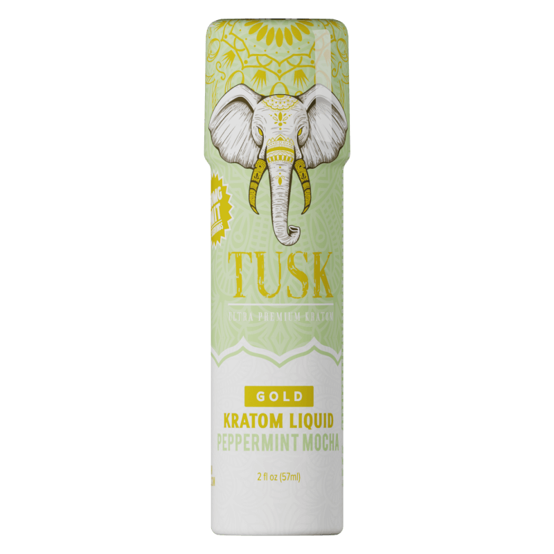 Tusk Gold Kratom Shot 2oz - Display of 12