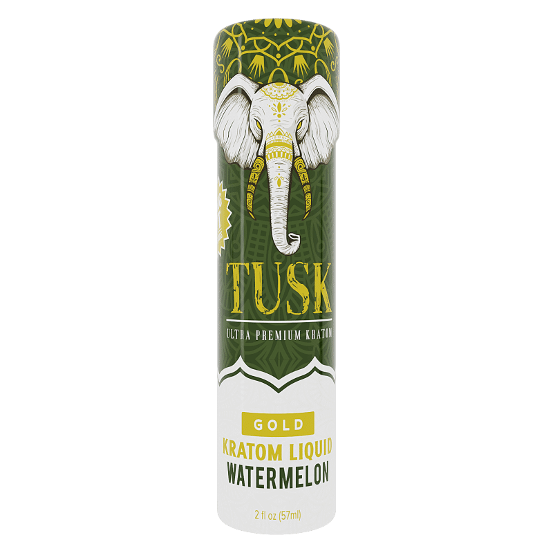 Tusk Gold Kratom Shot 2oz - Display of 12