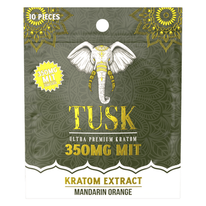 TUSK Kratom Extract Gummies 350MG - Display of 10