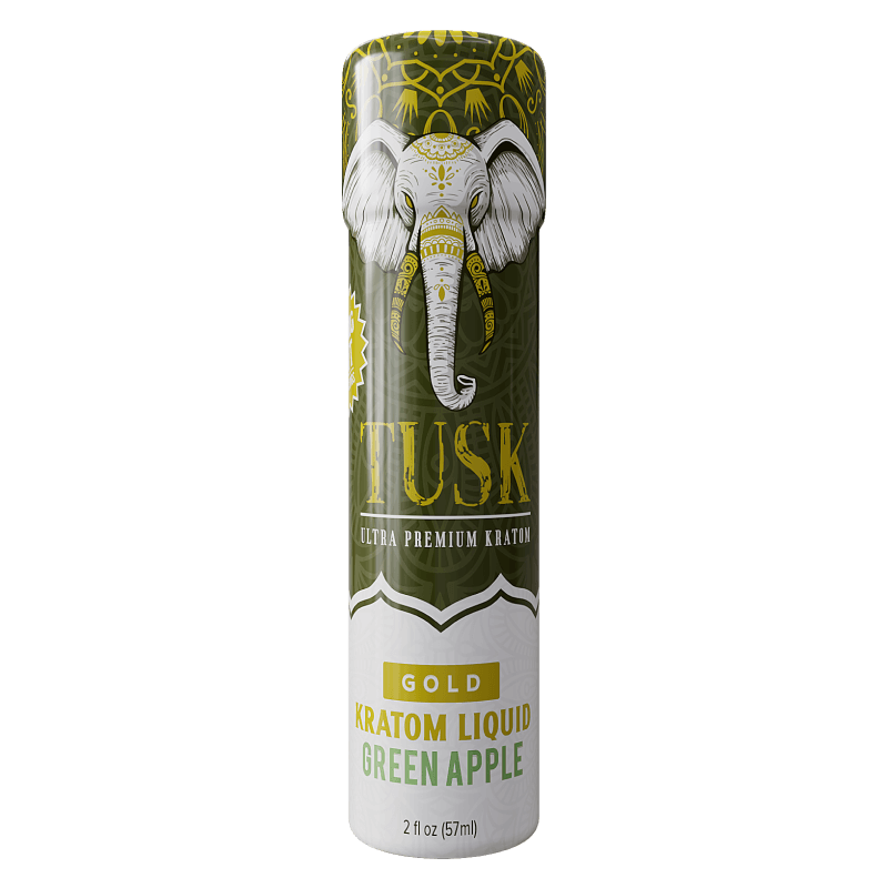 Tusk Gold Kratom Shot 2oz - Display of 12