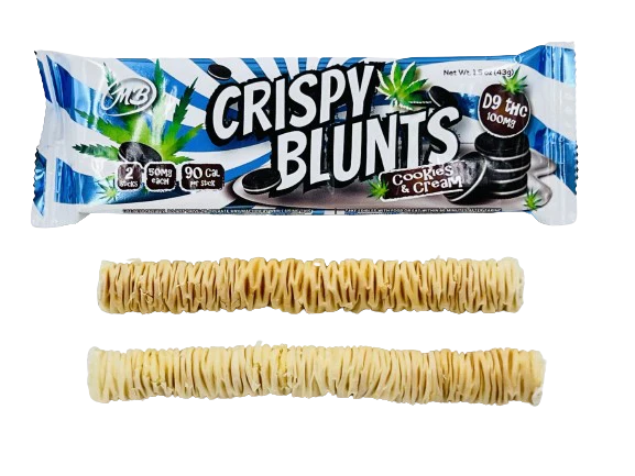 Crispy Blunts Phyllo Dough Delta 9 THC Chocolate Baklava Sticks I 100mg/2CT/10pk