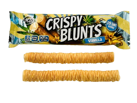 Crispy Blunts Phyllo Dough Delta 9 THC Chocolate Baklava Sticks I 100mg/2CT/10pk