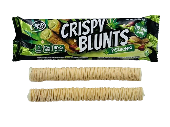 Crispy Blunts Phyllo Dough Delta 9 THC Chocolate Baklava Sticks I 100mg/2CT/10pk