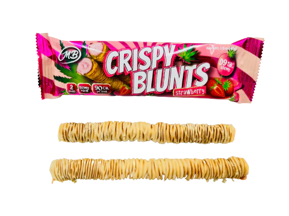 Crispy Blunts Phyllo Dough Delta 9 THC Chocolate Baklava Sticks I 100mg/2CT/10pk