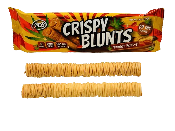 Crispy Blunts Phyllo Dough Delta 9 THC Chocolate Baklava Sticks I 100mg/2CT/10pk