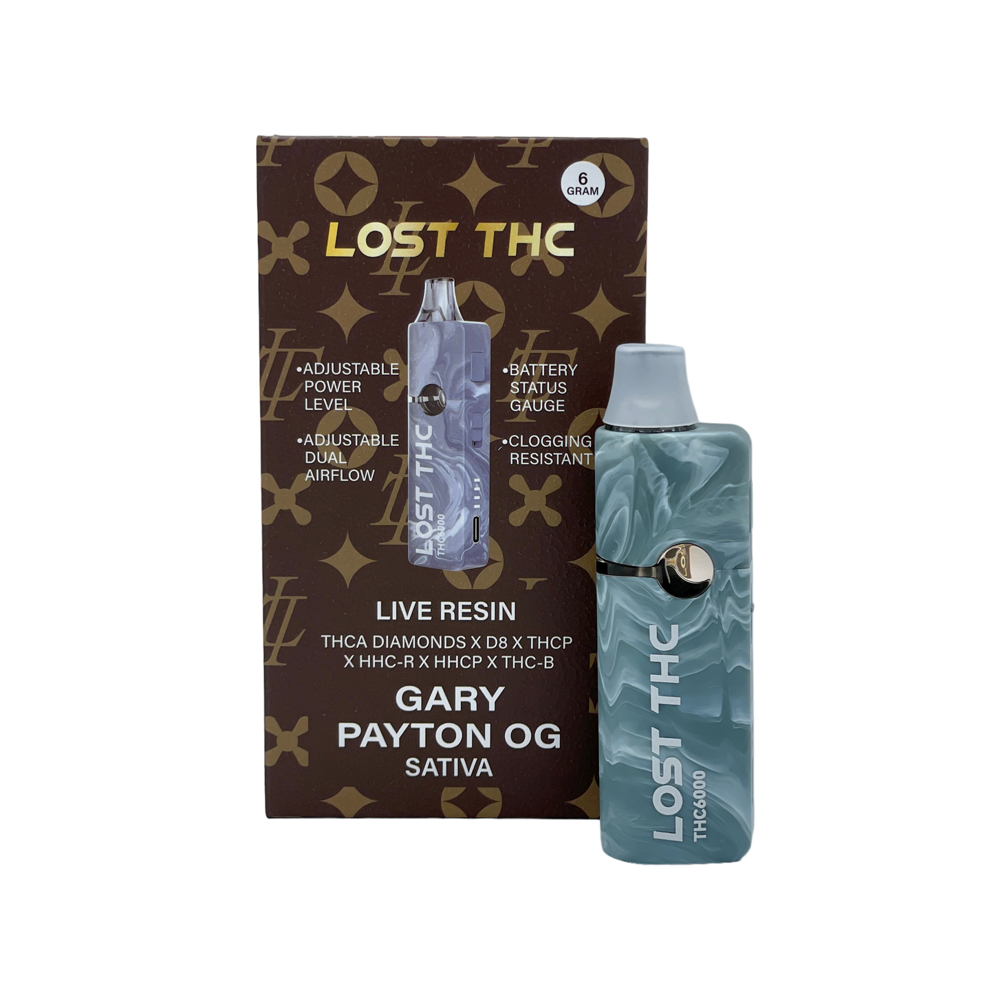 LOST THC 6GM THC-A Liquid Diamond DISPOSABLE VAPE I Display of 5