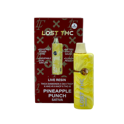 LOST THC 6GM THC-A Liquid Diamond DISPOSABLE VAPE I Display of 5