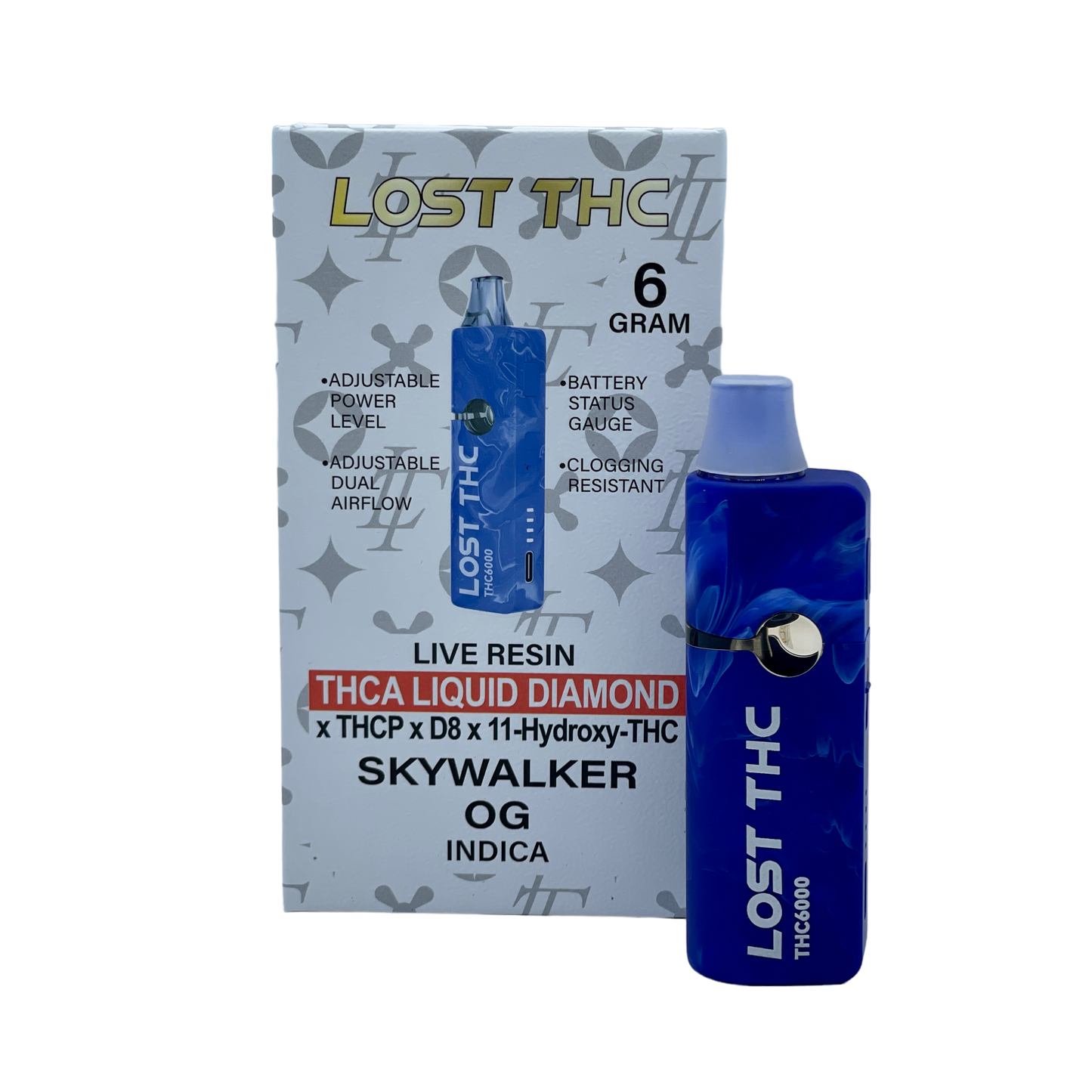 LOST THC 6GM THC-A Liquid Diamond DISPOSABLE VAPE I Display of 5