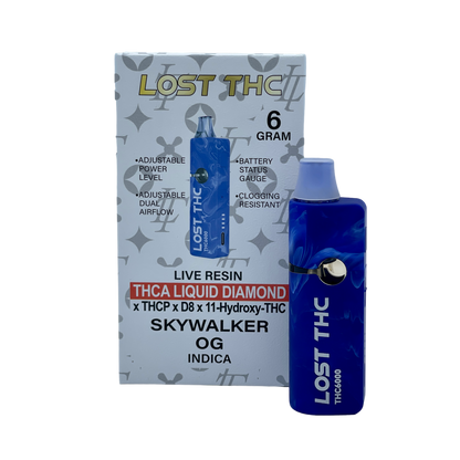 LOST THC 6GM THC-A Liquid Diamond DISPOSABLE VAPE I Display of 5