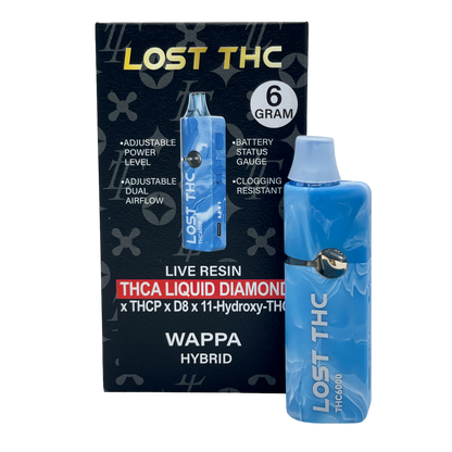 LOST THC 6GM THC-A Liquid Diamond DISPOSABLE VAPE I Display of 5