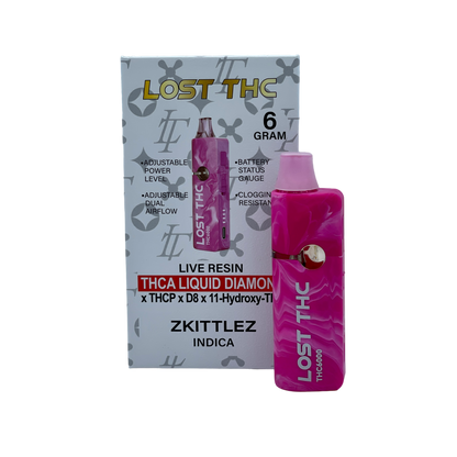 LOST THC 6GM THC-A Liquid Diamond DISPOSABLE VAPE I Display of 5