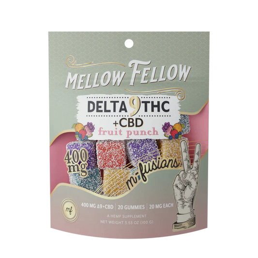 Mellow Fellow Premium M-fusions Delta 9 THC + CBD Gummies I 400mg - 6CT/BOX