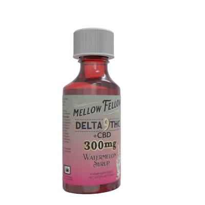 Mellow Fellow Delta 9 THC + CBD Syrup - 300mg - Display of 6