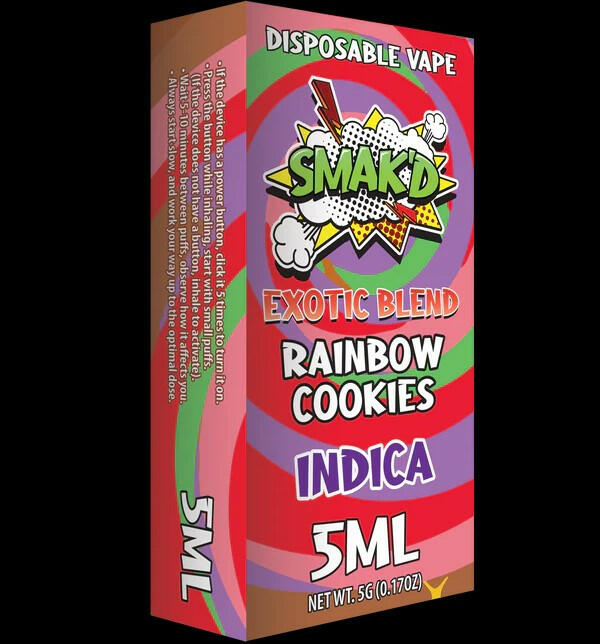 Smak'd Exotic Blend THC Disposable Vape I 5ML (Display of 5)