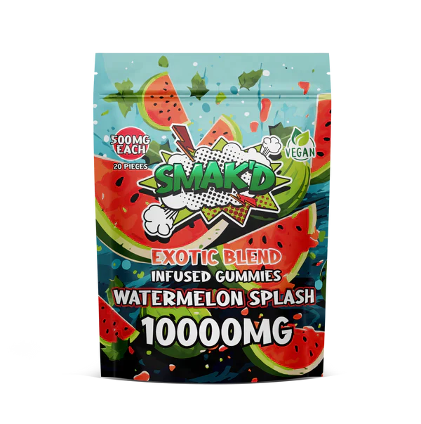 Smak'd Exotic Blend THC Infused Gummies I 10000mg - Display of 6