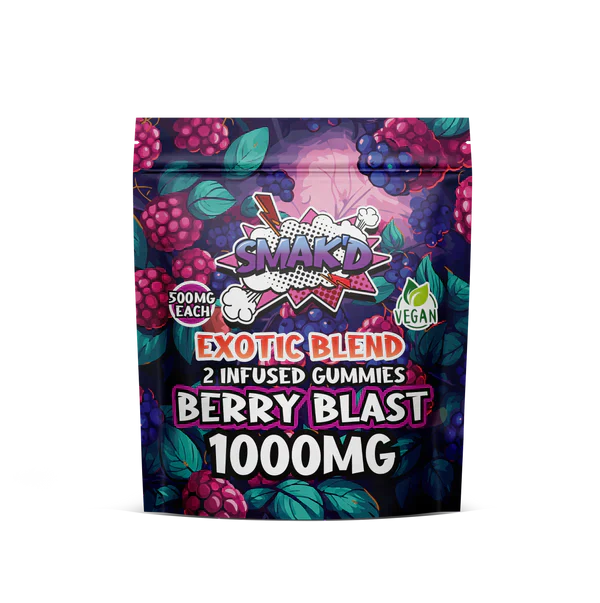 Smak'd Exotic Blend THC Infused Gummies I 1000mg - Box of 30