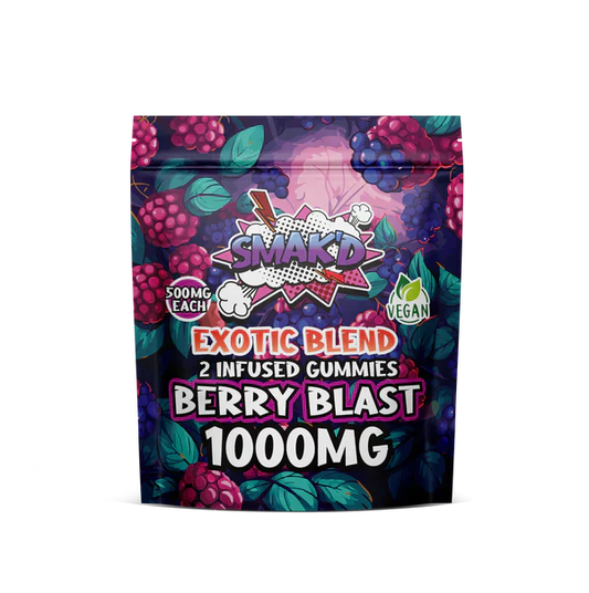 Smak'd Exotic Blend THC Infused Gummies I 1000mg - Box of 30