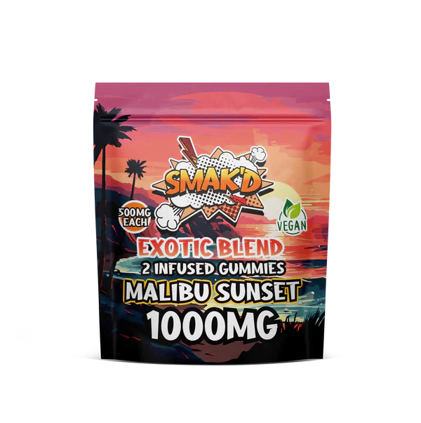 Smak'd Exotic Blend THC Infused Gummies I 1000mg - Box of 30