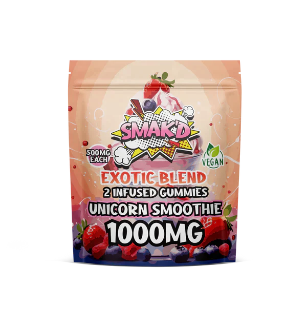 Smak'd Exotic Blend THC Infused Gummies I 1000mg - Box of 30