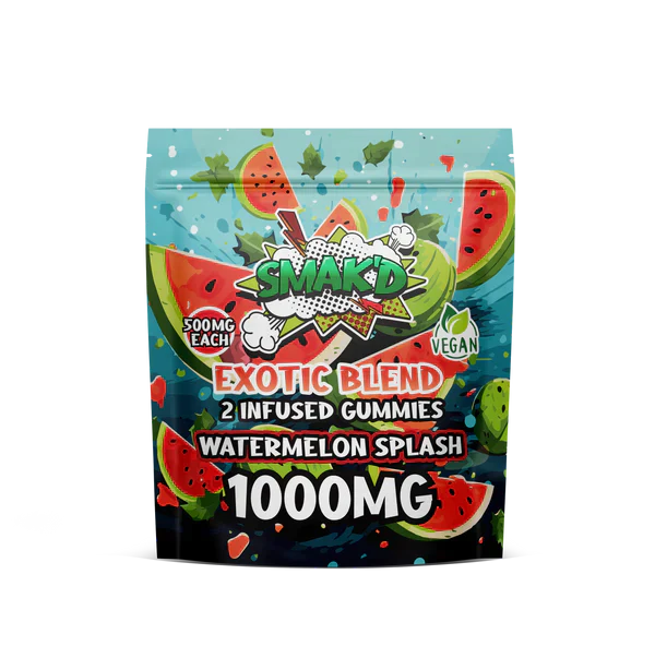 Smak'd Exotic Blend THC Infused Gummies I 1000mg - Box of 30