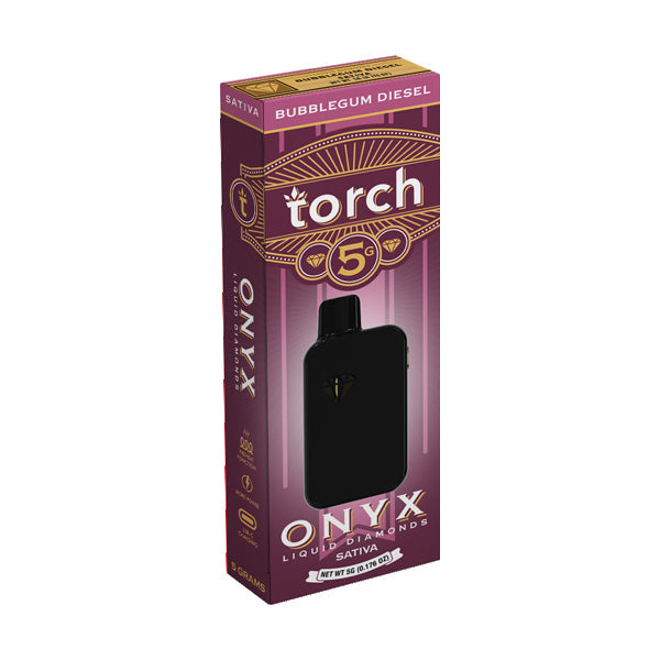 Torch Onyx THC-A Liquid Diamonds Disposable Vape | 5G - Display of 5